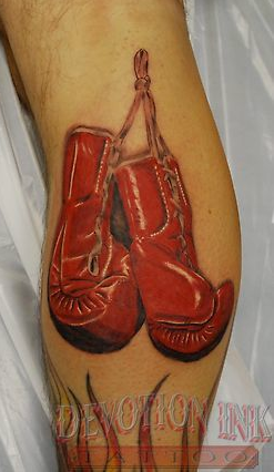 Tattoos - Color Boxing Gloves Tattoo - 66913